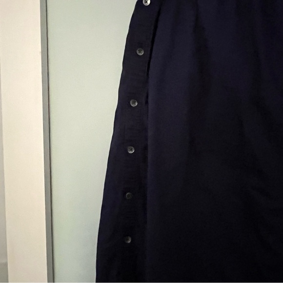 madewell side button midi a-line cotton skirt - Picture 3 of 6